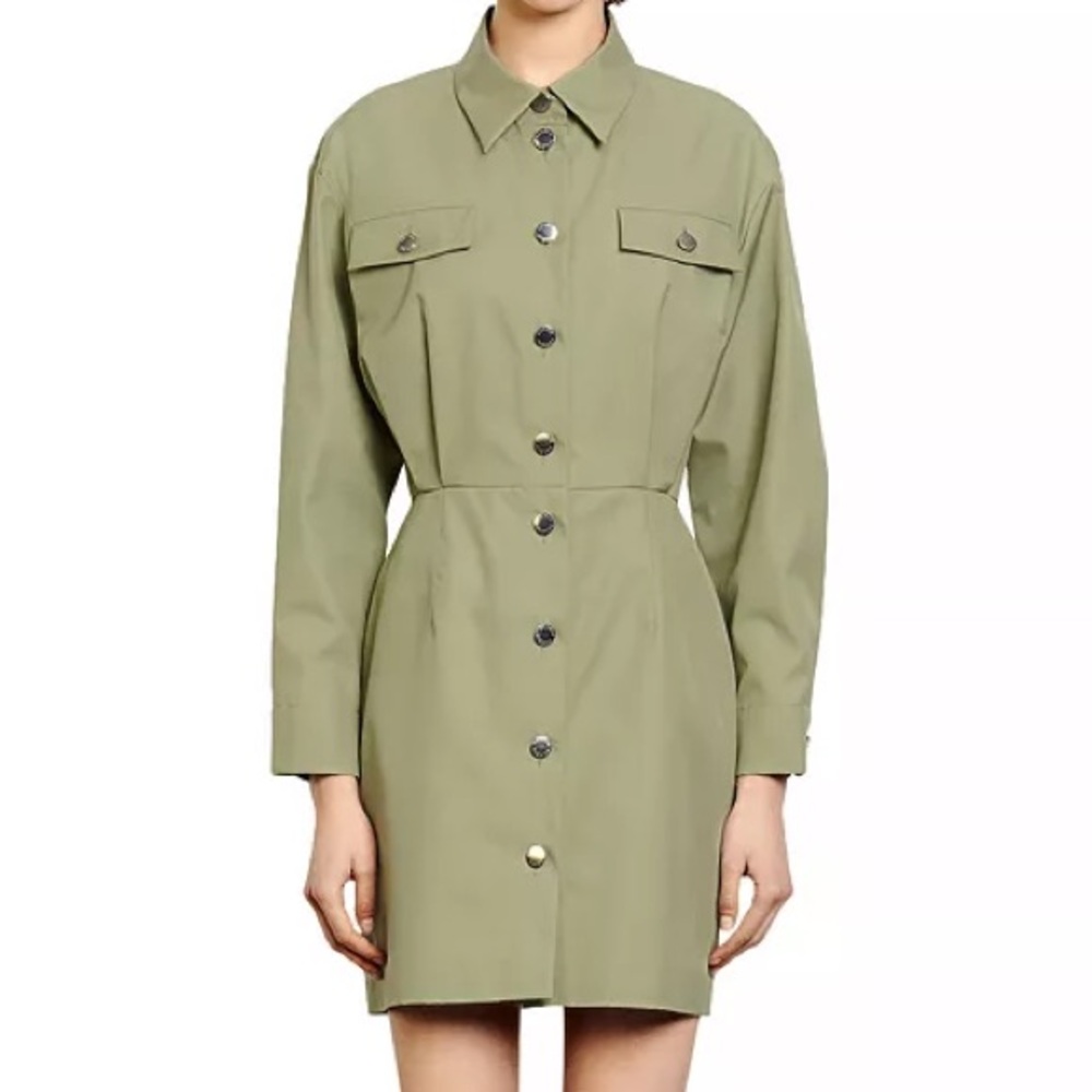 Sandro Liana Mini Shirt Dress